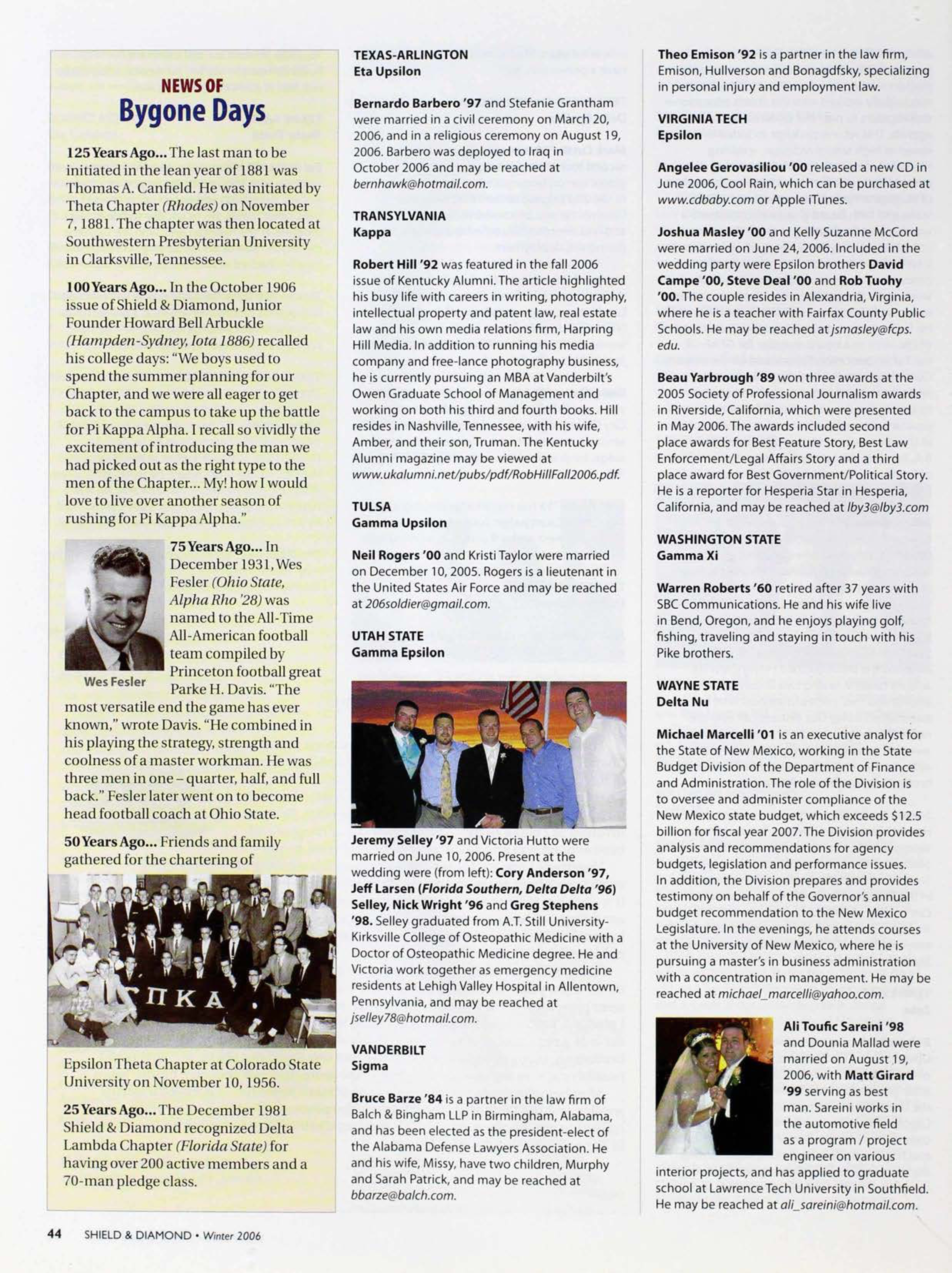 News Of Bygone Days, Winter 2006